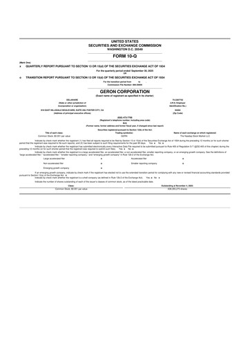 Thumbnail Geron 10-Q Quarterly Report FY2025 