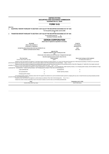 Thumbnail Geron 10-Q Quarterly Report FY2026 