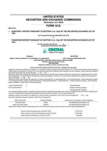 Miniature Central Garden & Pet 10-Q Rapport trimestriel 2019 