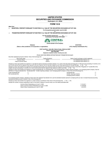 Miniature Central Garden & Pet 10-Q Rapport trimestriel 2022 