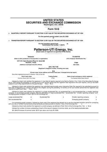 Thumbnail Patterson-UTI Energy 10-Q Quarterly Report FY2026 
