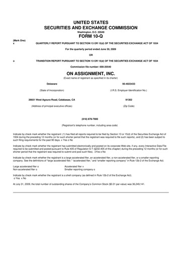 Thumbnail ASGN 10-Q Quarterly Report FY 