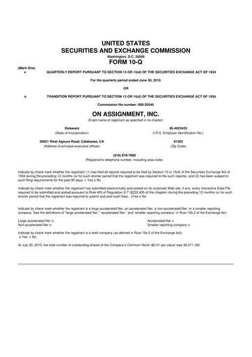 Thumbnail ASGN 10-Q Quarterly Report FY 