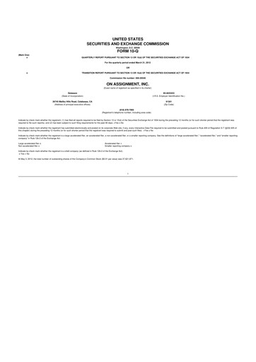 Thumbnail ASGN 10-Q Quarterly Report FY2012 