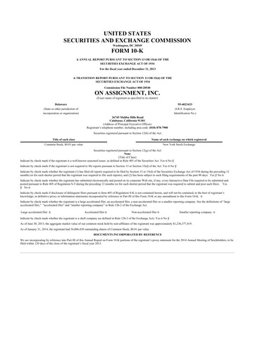 Thumbnail ASGN 10-K Annual Report 2013