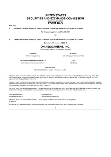 Thumbnail ASGN 10-Q Quarterly Report FY2015 