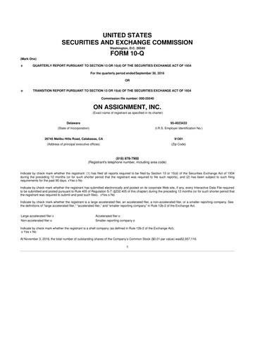 Thumbnail ASGN 10-Q Quarterly Report FY2016 