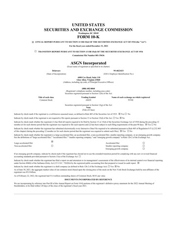 Thumbnail ASGN 10-K Annual Report 2021