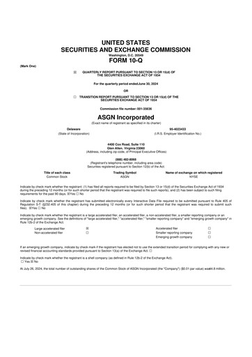 Thumbnail ASGN 10-Q Quarterly Report FY2024 