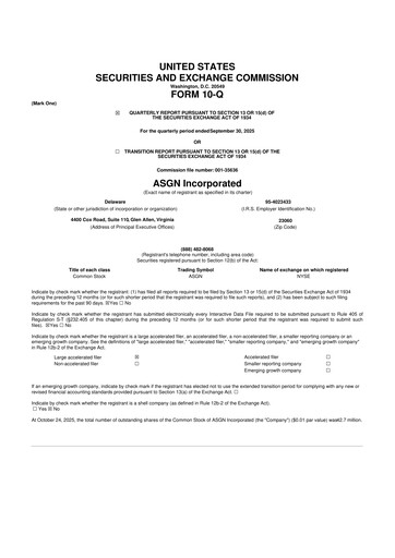Thumbnail ASGN 10-Q Quarterly Report FY2025 