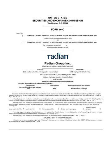 Thumbnail Radian Group
 10-Q Quarterly Report FY2024 