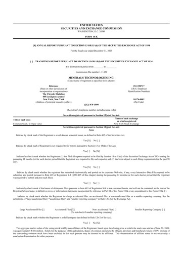 Thumbnail Minerals Technologies 10-K Annual Report 