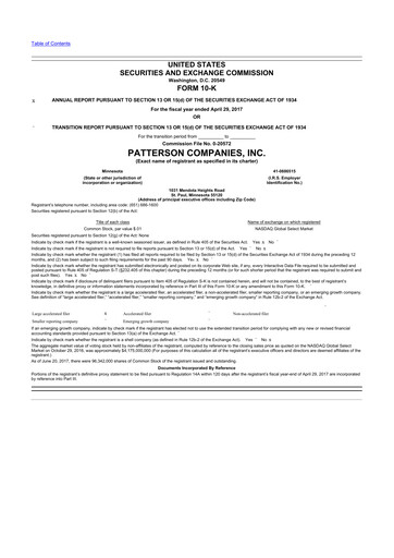 Thumbnail Patterson Companies
 10-K Annual Report 2017