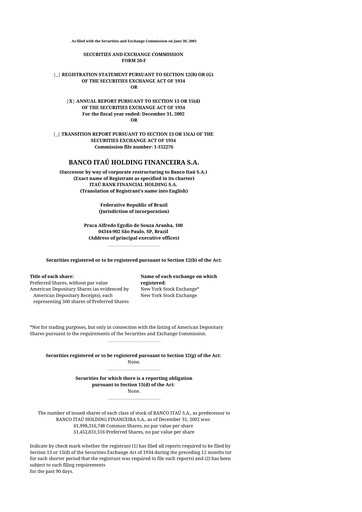 Thumbnail Itaú Unibanco
 20-F Annual Report 