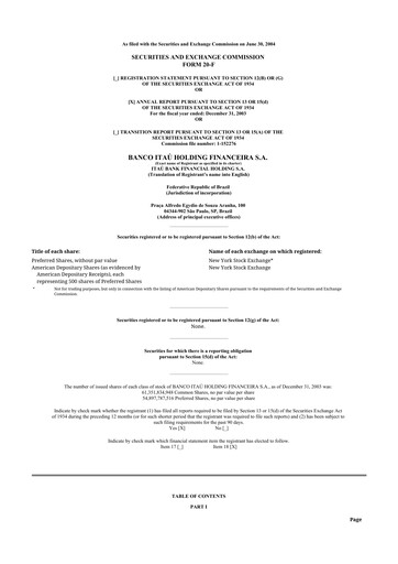 Thumbnail Itaú Unibanco
 20-F Annual Report 