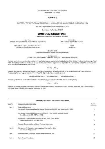 Thumbnail Omnicom Group 10-Q Quarterly Report FY 