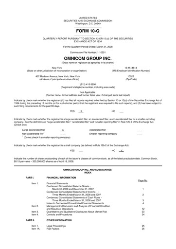 Thumbnail Omnicom Group 10-Q Quarterly Report FY 