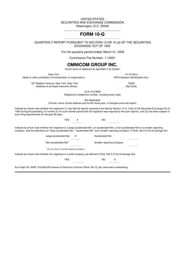 Thumbnail Omnicom Group 10-Q Quarterly Report FY 