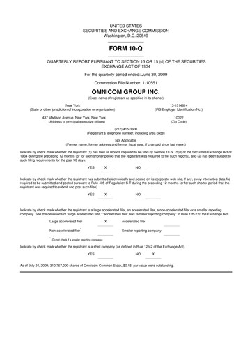 Thumbnail Omnicom Group 10-Q Quarterly Report FY 