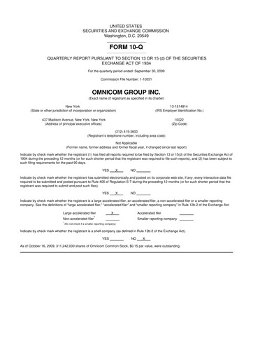 Thumbnail Omnicom Group 10-Q Quarterly Report FY 