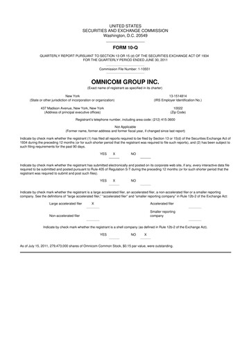 Thumbnail Omnicom Group 10-Q Quarterly Report FY 