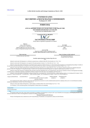 Thumbnail Match Group 10-K Annual Report 2017