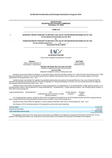 Thumbnail Match Group 10-Q Quarterly Report FY2018 