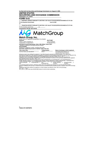 Thumbnail Match Group 10-Q Quarterly Report FY2026 