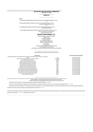 Vorschaubild Santander 20-F Jahresbericht 2019