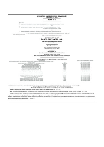 Vorschaubild Santander 20-F Jahresbericht 2020