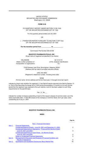 Thumbnail BioCryst Pharmaceuticals
 10-Q Quarterly Report FY 
