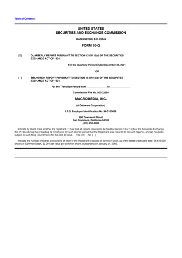 Miniature Macromedia 10-Q Rapport trimestriel  