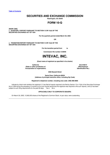 Thumbnail Intevac
 10-Q Quarterly Report FY 