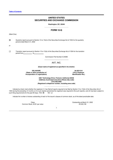 Thumbnail AXT Inc
 10-Q Quarterly Report FY 