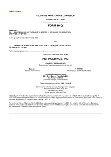 Thumbnail pets.com (IPET Holdings) 10-Q Quarterly Report FY 