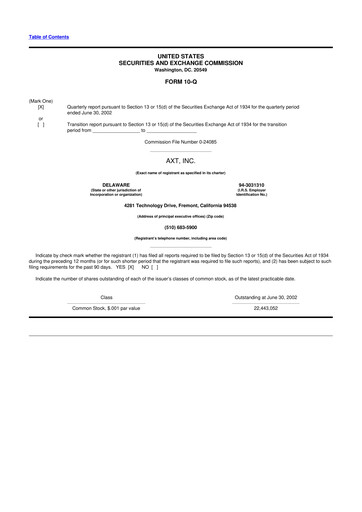 Thumbnail AXT Inc
 10-Q Quarterly Report FY 