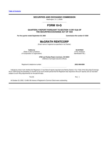 Thumbnail McGrath RentCorp
 10-Q Quarterly Report FY 