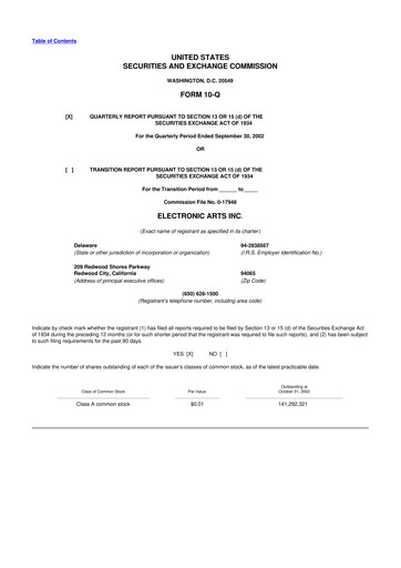 Thumbnail Electronic Arts 10-Q Quarterly Report FY 