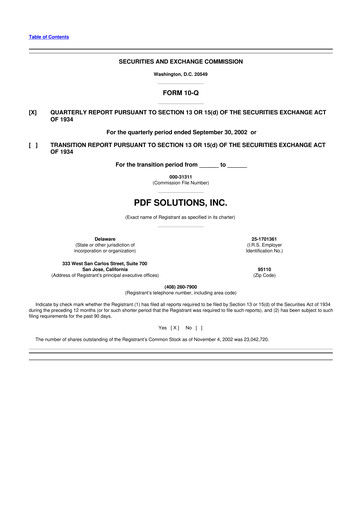 Thumbnail PDF Solutions 10-Q Quarterly Report FY 