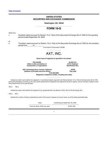 Thumbnail AXT Inc
 10-Q Quarterly Report FY 