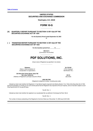 Thumbnail PDF Solutions 10-Q Quarterly Report FY 
