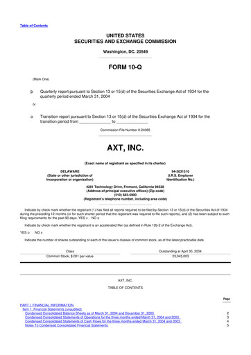 Thumbnail AXT Inc
 10-Q Quarterly Report FY 