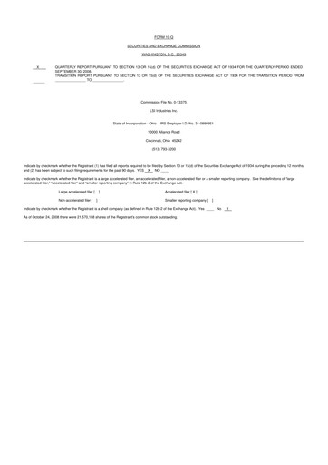 Miniature LSI Industries 10-Q Rapport trimestriel  