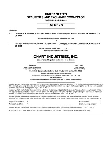 Thumbnail Chart Industries 10-Q Quarterly Report FY2013 