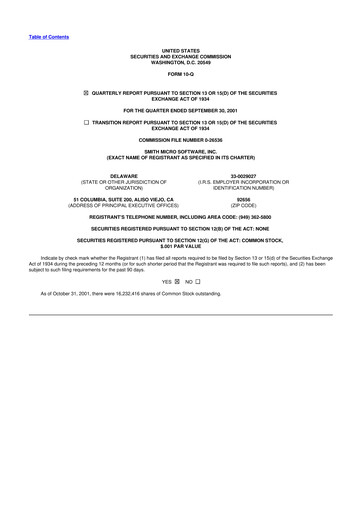 Thumbnail Smith Micro Software
 10-Q Quarterly Report FY 