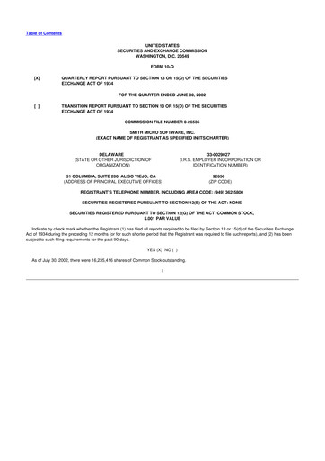 Thumbnail Smith Micro Software
 10-Q Quarterly Report FY 