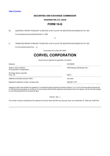 Thumbnail CorVel Corporation
 10-Q Quarterly Report FY 