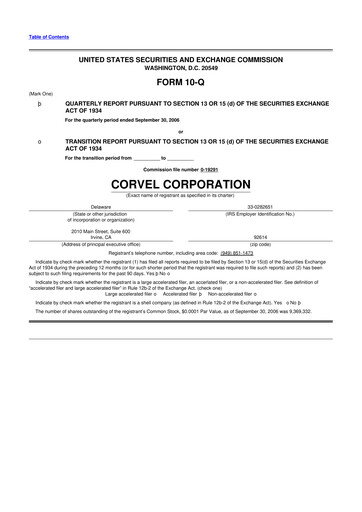 Thumbnail CorVel Corporation
 10-Q Quarterly Report FY 