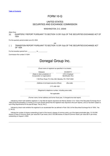 Thumbnail Donegal Group 10-Q Quarterly Report FY 