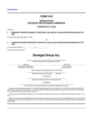 Thumbnail Donegal Group 10-Q Quarterly Report FY 